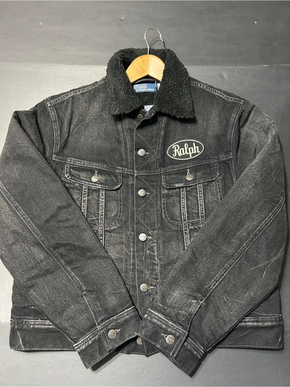 Polo Ralph Lauren Men’s Relaxed Trucker Black Jacket Size M